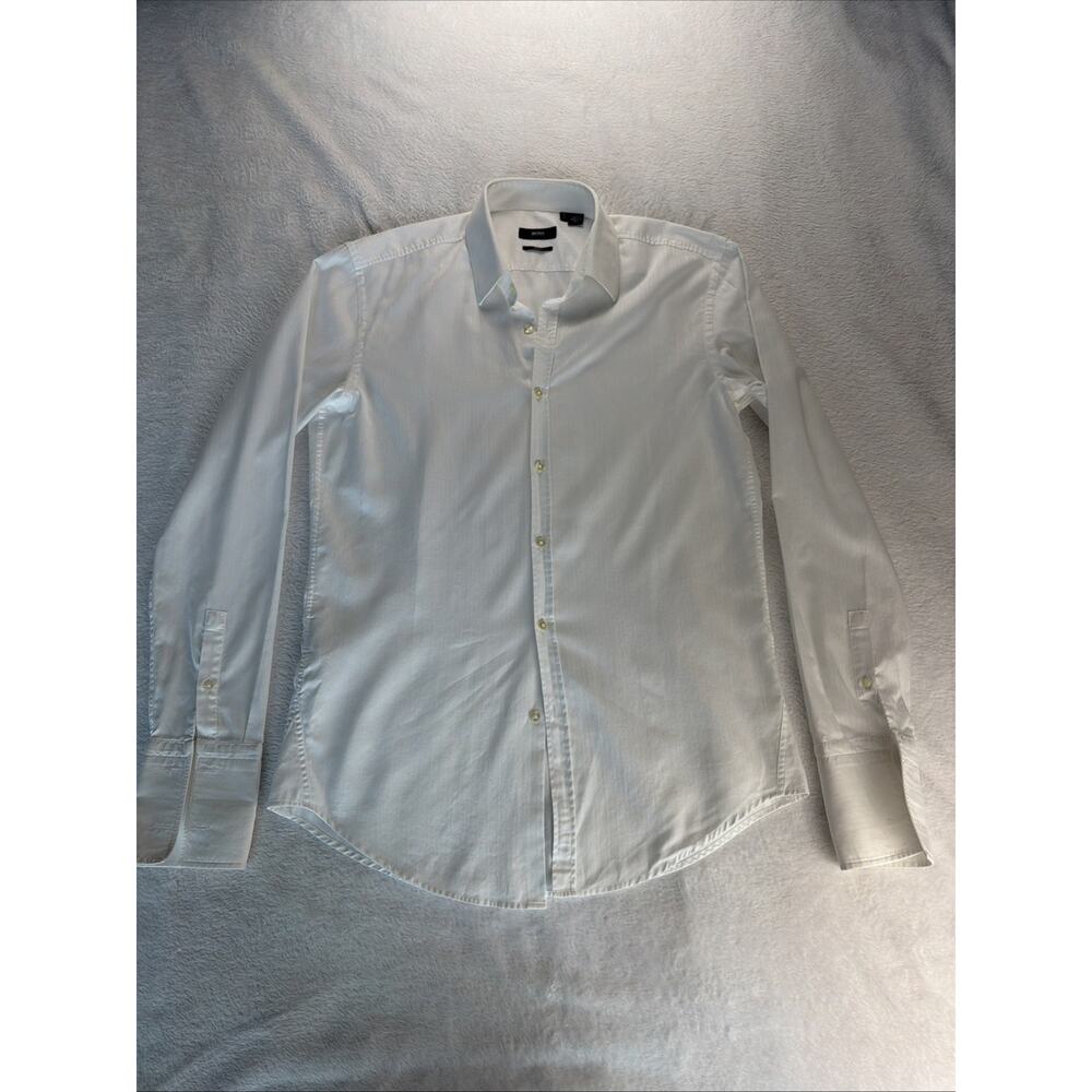 Hugo Boss Button Up Long Sleeve Dress Shirt Slim Fit 41- 16 Men L